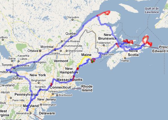New England and Eastern Canada